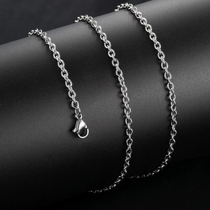 Chaîne de Collier Minimaliste en Acier Inoxydable Avec Fermoir Mousqueton Réglable Bijoux de Base Polis pour Hommes Femmes Quotidien