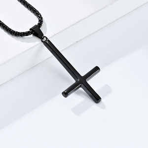 Stainless Steel Inverted Cross Necklace St Peter Upside Down Cross Pendant Minimalist Gothic Religious Jewelry For Men Women