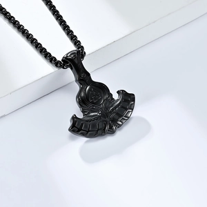 Σκανδιναβικό Κολιέ με Πέλεκυ Μάχης Viking Odin από Ανοξείδωτο Ατσάλι Valknut Ανδρικά Κοσμήματα Δώρο