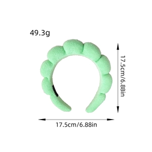 Serre-tête bouffant vert clair avec 17,5cm de diamètre et 49,3g pour la coiffure