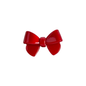 Exquisite red acetate bow hair clip for women with a glossy finish for hair styling