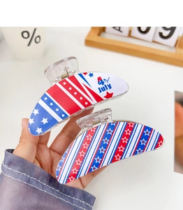 Détails des pinces à cheveux du 4 juillet avec motifs du drapeau américain