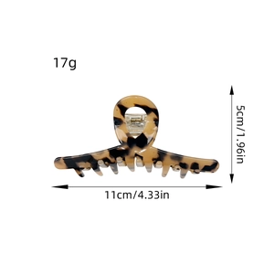 Large acetate leopard print hair claw clip 11cm length for thick hair accessory