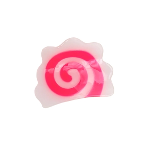 Pink and white swirl narutomaki style claw clip in sweet dopamine colors