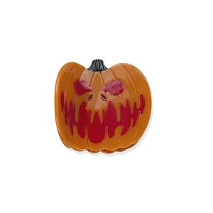 Pince à cheveux citrouille d'Halloween avec motif tête de mort et effet dégoulinant