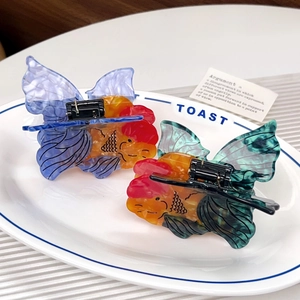 Creative Goldfish Acetate Hair Claw Clip For Women Unique Animal Shape Shark Clip Large Nonslip Hair Accessory Hairpin