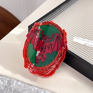 Gothic Bat Hair Claw Clip Red Green Acetate Shark Clip Halloween Hair Accessories For Women Unique Styling Tools Retro Style