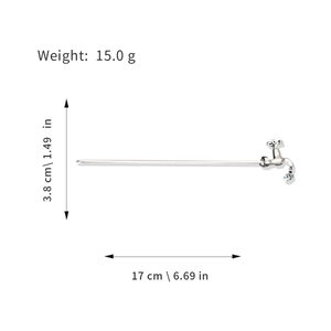 Creative faucet hairpin with transparent crystal pendant for hair styling