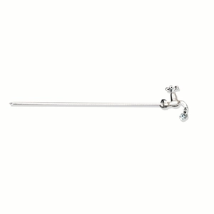 Creative silver metal faucet hair pin with clear water drop pendant in minimalist style