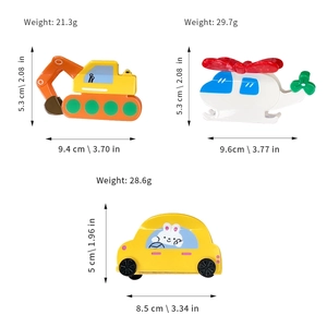 Creative car and helicopter hair claws including excavator and rabbit racer hair clips