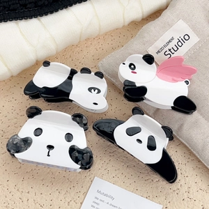 Molla per Capelli a Forma di Panda Cartone Animato per Donna Clip in Acetato Fatta a Mano Accessori per Capelli Animali