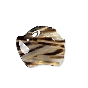 Unique boar animal silhouette hair claw clip with vintage marbled acetate texture