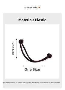 Detail of a high-elastic brown braided hair tie with a decorative knot design