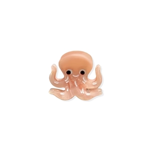 Cute pink octopus acetate hair claw clip for girls with a pearlescent finish