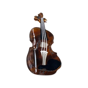 Vintage cello-shaped tortoiseshell acetate hair claw clip with elegant polished finish