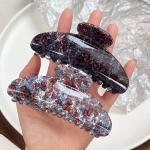 Large Marble Pattern Hair Claw Clip Nonslip Plastic Shark Clip For Women Strong Hold Thick Hair Accessories Fashion Hairgrip