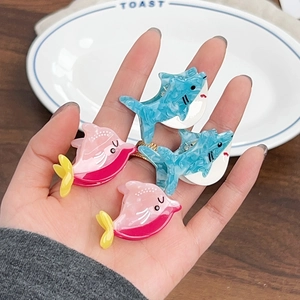 Süße Haarklammern für Kinder mit Haifisch- und Delphin-Motiv aus Acetat-Material