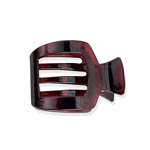 Pince à cheveux trapèze à motif écaille de tortue marron foncé pour coiffure chic