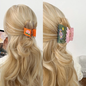 Pinces à cheveux en acétate aux motifs fruits et bonbons pour coiffure femme