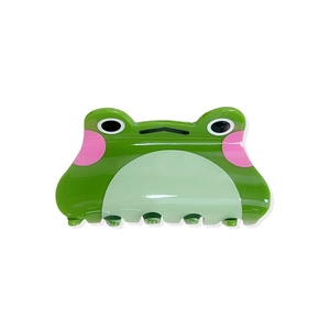 Pince à cheveux mignonne en forme de grenouille verte en acrylique pour femmes