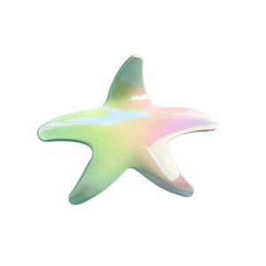 Starfish hair claw clip with macaron gradient colors and pearlescent finish for women