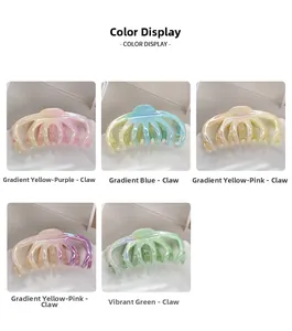 Detailed color options of gradient dragon-bone hair claws in blue, purple and yellow