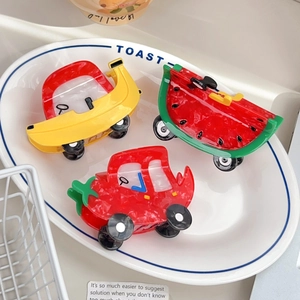 Kreative Fruchtauto Acetat Haarklammer Für Damen Lustige Wassermelone Banane Chili Geformte Haarnadel Sommer Mode Kopfschmuck