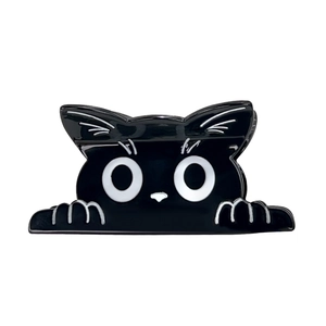 Süße schwarze Katzen-Haarklammer aus Acetat mit Cartoon-Design für Damen