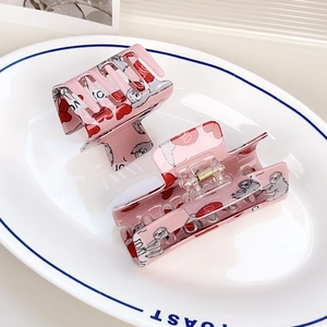 Lot de pinces à cheveux roses avec motifs cœur et paresseux pour un style doux et frais