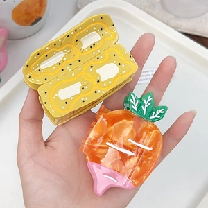 Pinces à cheveux en acétate en forme de carotte et de toast pour un style mignon