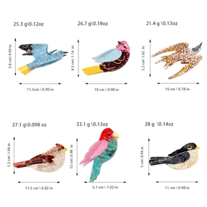 Chic bird-shaped acetate hair claws in various colorful animal designs and sizes
