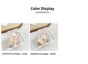 Détail des pinces à cheveux chiot Westie en tailles grande et petite à lignes