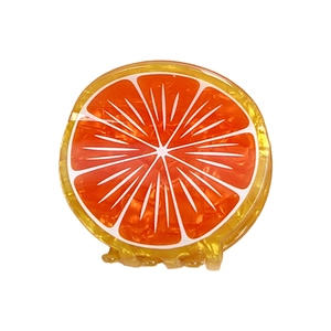 Pince à cheveux créative en forme de tranche d'orange avec texture de fruit réaliste
