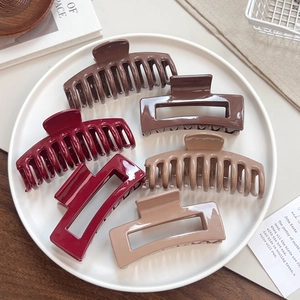Große Weiche Silikon Haarklammer Quadratische Drachenknochen Haargreifer Rutschfeste Haarschmuck Für Damen Dickes Haar Styling