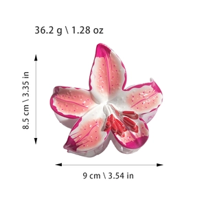 Pince à cheveux orchidée avec dégradé rose et blanc, accessoire floral élégant pour femme