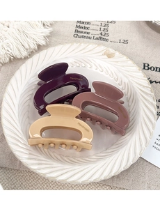 Détails de pinces à cheveux en acétate faites à la main en violet, rose et crème