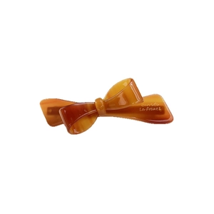 French style tortoise shell acetate bow hair clip with engraved Barrette La France text