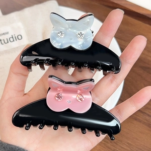 Pince à Cheveux Hibou en Acétate Style Coréen pour Femmes Élégante Pince Requin Incrustée de Strass Accessoires Cheveux