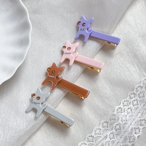 Simpatico Fermaglio per Capelli a Forma di Gatto con Strass in Acetato a Becco d'Anatra per Donna Dolce Moda Forcina Laterale Elegante Regalo