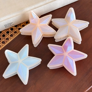 Pinza para el Pelo de Estrella Irisada Nacarada Corte Geométrico de Resina para Mujeres Niñas Accesorios para el Cabello Diarios
