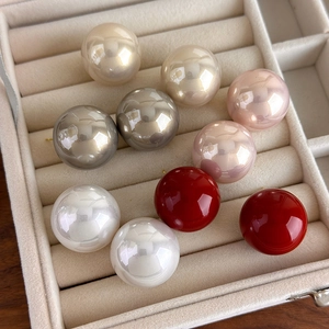French vintage 25mm baroque pearl stud earrings set in multiple elegant colors
