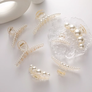 Elegante Haarklammern Im Koreanischen Stil Mit Acryl Und Künstliche Perlenimitat Für Damen Und Mädchen Haarschmuck
