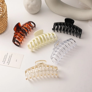Large Acrylic Hair Claw Clip For Women Elegant Korean Style Non-Slip Shark Hair Clamp For Thick Hair Daily Headwear