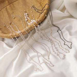 Elegant Faux Artificial Pearl Crystal Bead Necklace Eyewear Chain For Women Vintage Alloy Multi-functional Mask Lanyard Elegant Jewelry