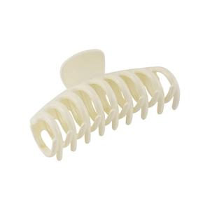 Elegant cream large hair claw clip for women's updo hairstyles with strong grip