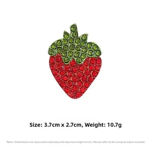 Détail de la broche fraise avec dimensions de 3,7 cm et informations sur le poids