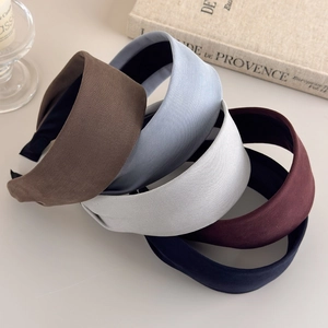 Chic padded headband set in solid colors including navy and burgundy for hair volume
