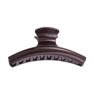 Chocolate brown bow hair claw clip with glossy finish for thick hair styling