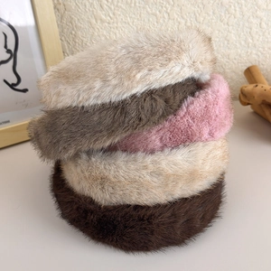 Serre-têtes chics en peluche pour femmes aux couleurs d'automne hiver et texture douce