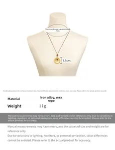Détail du collier pendentif œil de tigre avec dimensions de 78cm de long et 3,5cm
